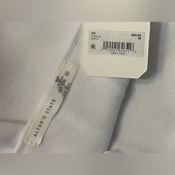 ALTAR'D STATE ~White Ruffled Bustier Crop Top NWT Medium - Picture 4 of 4